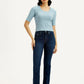 Women's 724 Dark-Blue Straight Fit High Rise Jeans - Front View