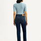 Women's 724 Dark-Blue Straight Fit High Rise Jeans - Back View