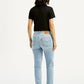 Women's 724 Light Blue Straight Fit High Rise Jeans - Back View