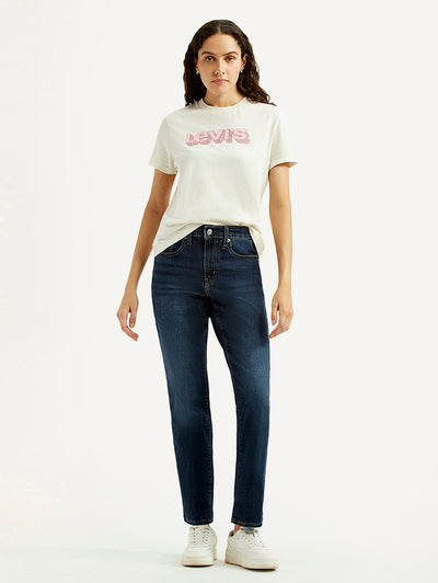 levi's Women's 724 Navy Slim Straight Fit Mid Rise Jeans-picture-22