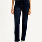 Women's 724 Dark Blue Slim Straight Fit High Rise Jeans - Front View