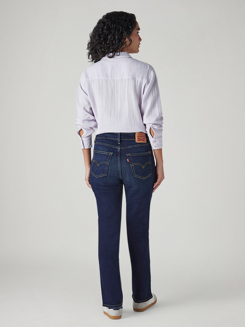 Women's 724 Dark Blue Slim Straight Fit High Rise Jeans - 3912a415-2125-4084-b1c1-c7ae3104cc8c View