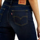 Women's 724 Dark Blue Slim Straight Fit High Rise Jeans - Detail View