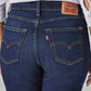 Women's 724 Dark Blue Slim Straight Fit High Rise Jeans - 1b2d92bf-c5bf-41c2-b7d3-d2916f6bf9af View