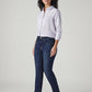 Women's 724 Dark Blue Slim Straight Fit High Rise Jeans - ccc092f1-9ad4-4d34-85fe-6bf6198cc3a4 View