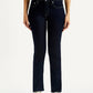 Women's 724 Navy Straight Fit High Rise Jeans - Front View