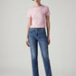 Women's 724 Med Indigo Slim Straight Fit High Rise Jeans - Front View