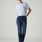 Women's 724 Dark Indigo Slim Straight Fit High Rise Jeans - Styleshot View