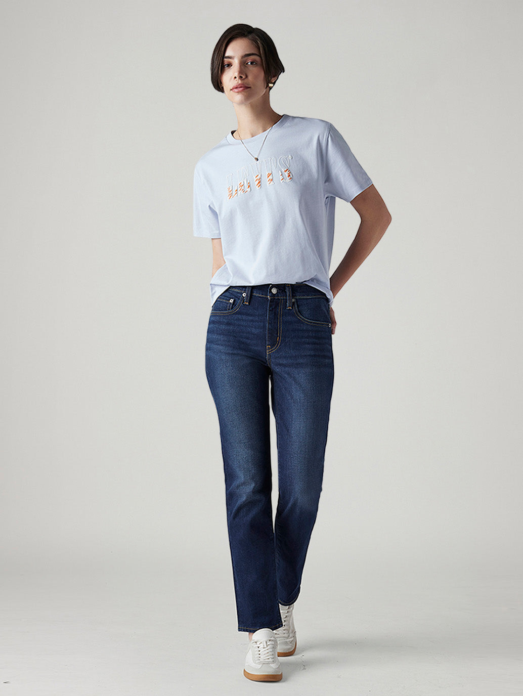 Women's 724 Dark Indigo Slim Straight Fit High Rise Jeans