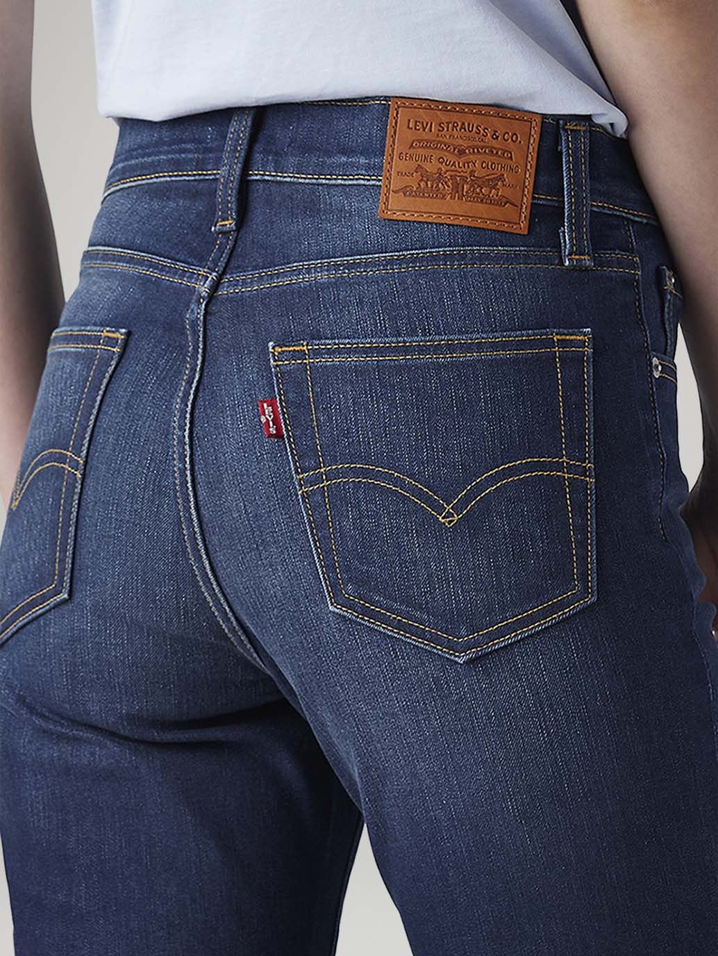Women's 724 Dark Indigo Slim Straight Fit High Rise Jeans - 20 View