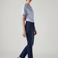 Women's 724 Dark Indigo Slim Straight Fit High Rise Jeans - Side View