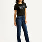 Women's 724 Dark Indigo Slim Straight Fit High Rise Jeans - Side View