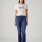 Women's 724 Dark Blue Slim Straight Fit High Rise Jeans - Front View