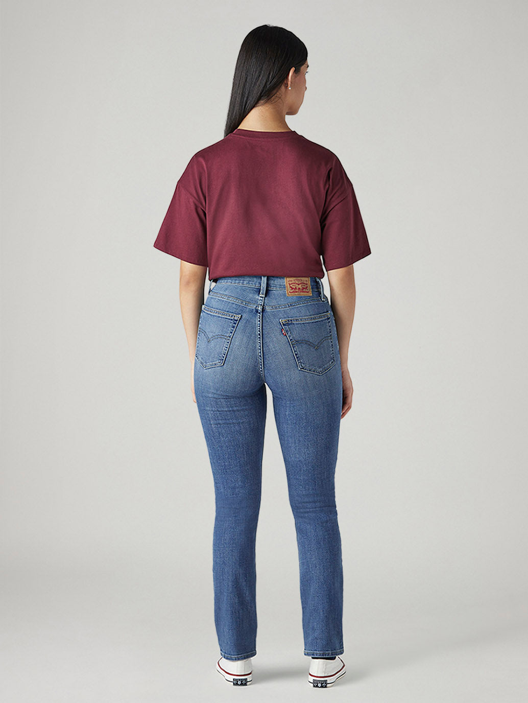 Women's 724 Blue Slim Straight Fit High Rise Jeans - 20 View