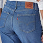 Women's 724 Blue Slim Straight Fit High Rise Jeans - Detail View