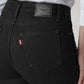 Women's 724 Black Slim Straight Fit High Rise Jeans - Detail View
