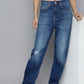 Women's Blue Ribcage Straight Fit High Rise Jeans - 6803c0a9-8056-444b-978e-c37102a54c4f1706179087232-Levis-Women-Jeans-6571706179086743-1 View