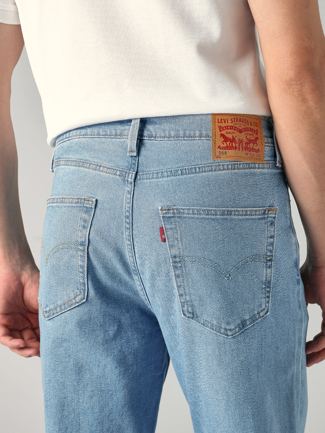 Men's 568 Mid Rise Loose Fit Cotton Blend Stretch Jeans - 4c5afde2-7af3-4f1e-bc2d-57717fcc922a View