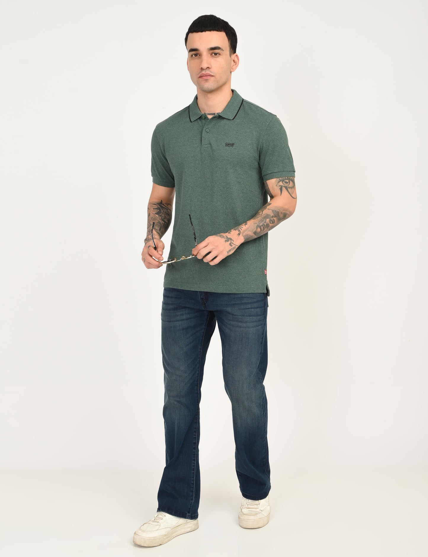 Men's Green Slim Fit Polo T-shirt - d1db9d68-fd34-4284-884b-262a9bd24f0a View