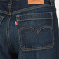 Women's Blue Barrel Loose Fit Mid Rise Jeans - e7d6c37a-8ca1-46a5-9f70-1b6a5fb90a6a View