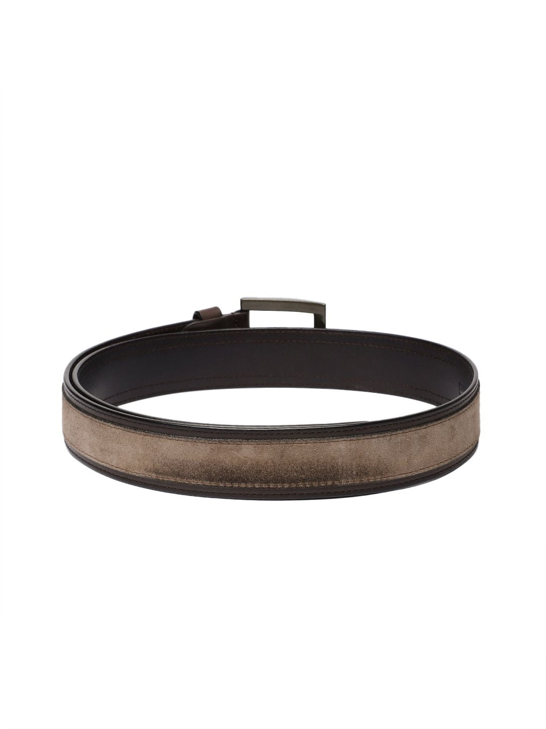 Men's Brown Textured Belt - 6a9a492f-5344-46c3-a8c1-1a6985ea2fd11742207078227-Men-Suede-Leather-Belt-7261742207078056-2 View