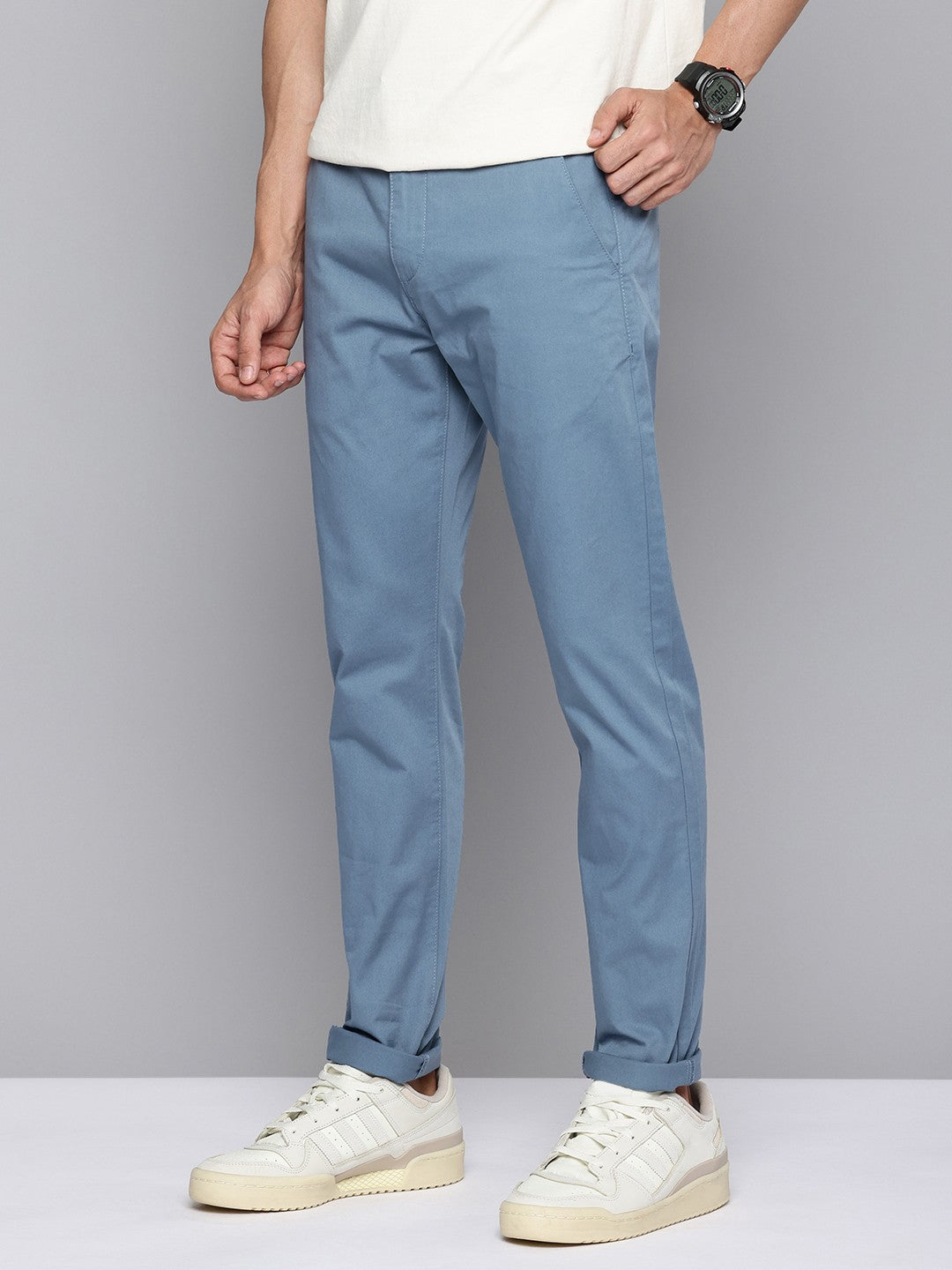 Men's 512 Blue Slim Tapered Fit Trousers - 6d03ee80-730b-4b75-915f-d072ac8c31ce1737115423003-Mens-Blue-Slim-Tapered-Fit-Trousers-9811737115422084-2 View
