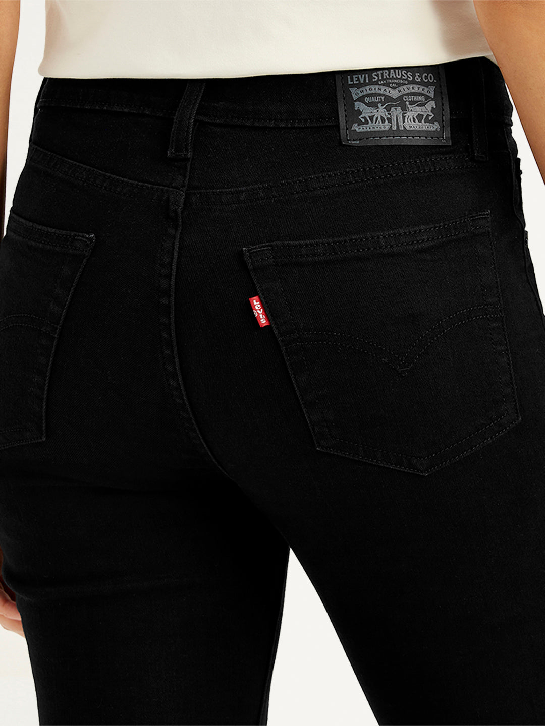 Women's 721 Black Skinny Fit High Rise Jeans - 6ebd37cbac3d75177b6a3806c06533b1 View