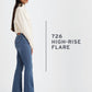 Women's 726 Light Blue Flared Fit High Rise Jeans - 294f5fb2-b151-4a0f-85fb-a7b9d50819c4 View