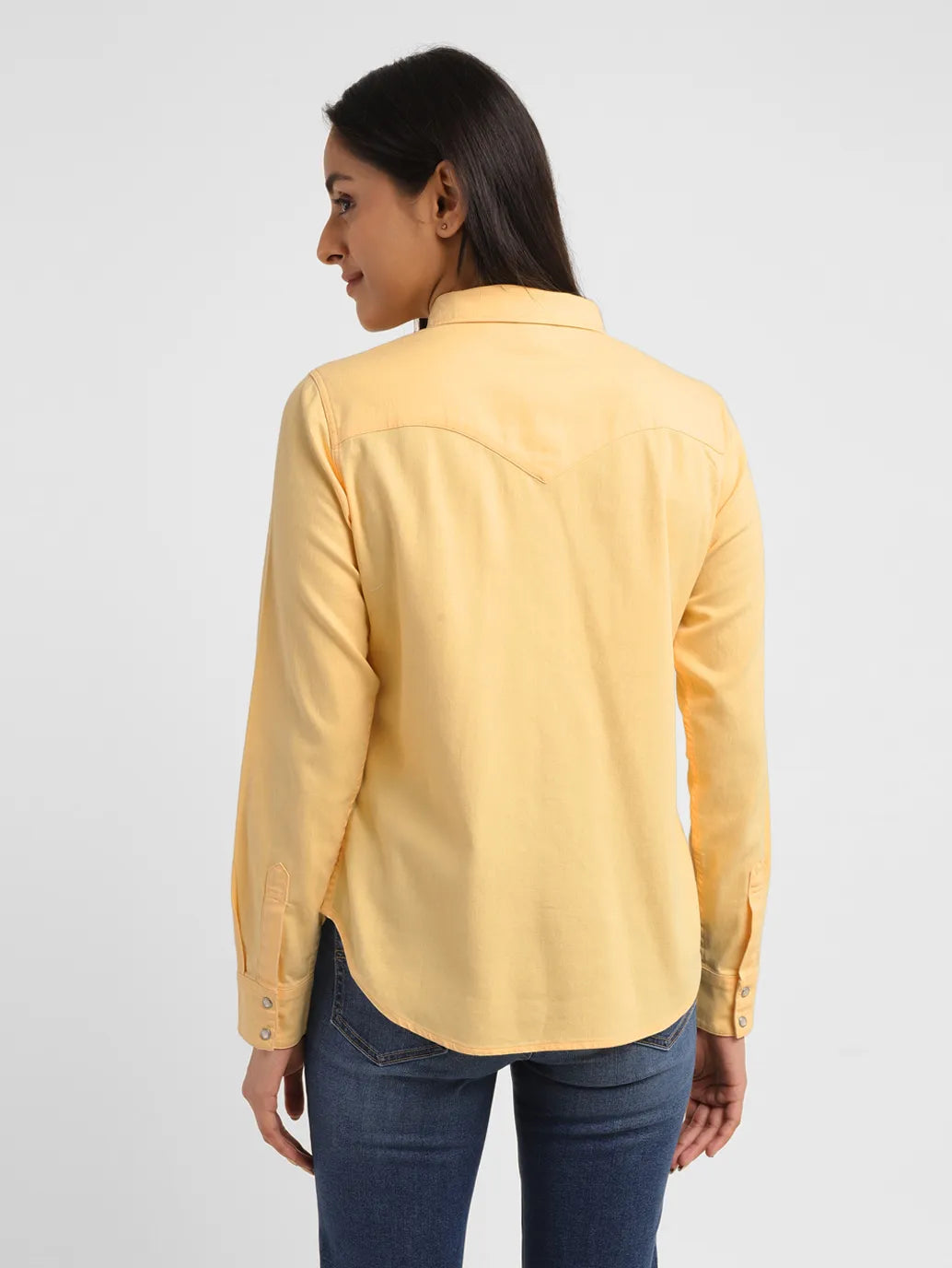 Women's Solid Spread Collar Shirt