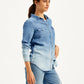 Women's Solid Regular Fit Denim Shirt