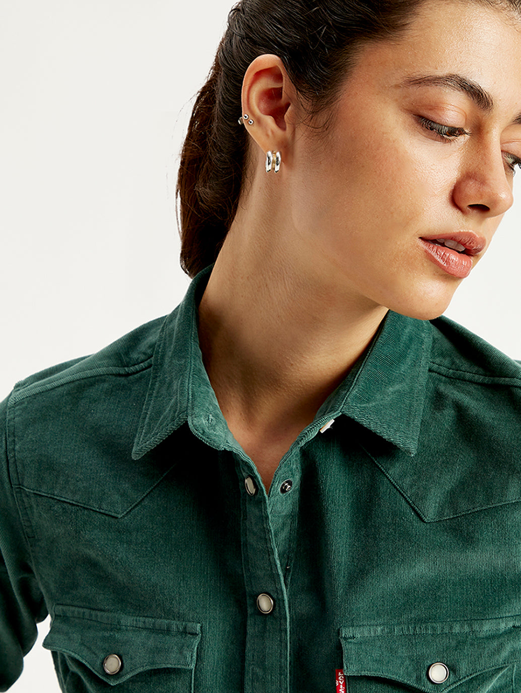 Women's Solid Regular Fit Shirt - Details View