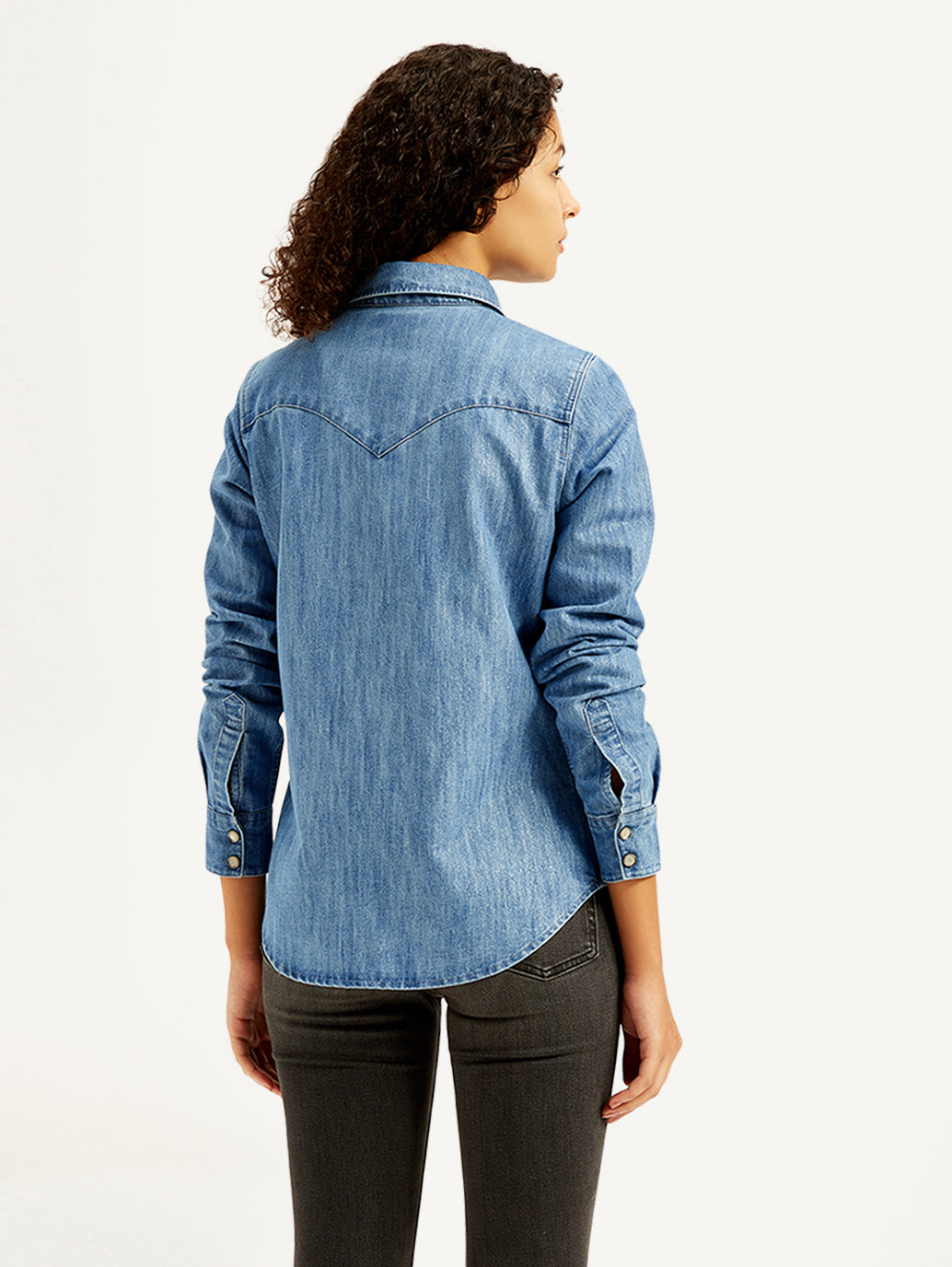 Women's Solid Regular Fit Denim Shirt