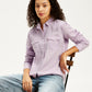 Women's Solid Regular Fit Denim Shirt - c8b21c75-0a4d-413d-9431-4d4bffc2d957 View