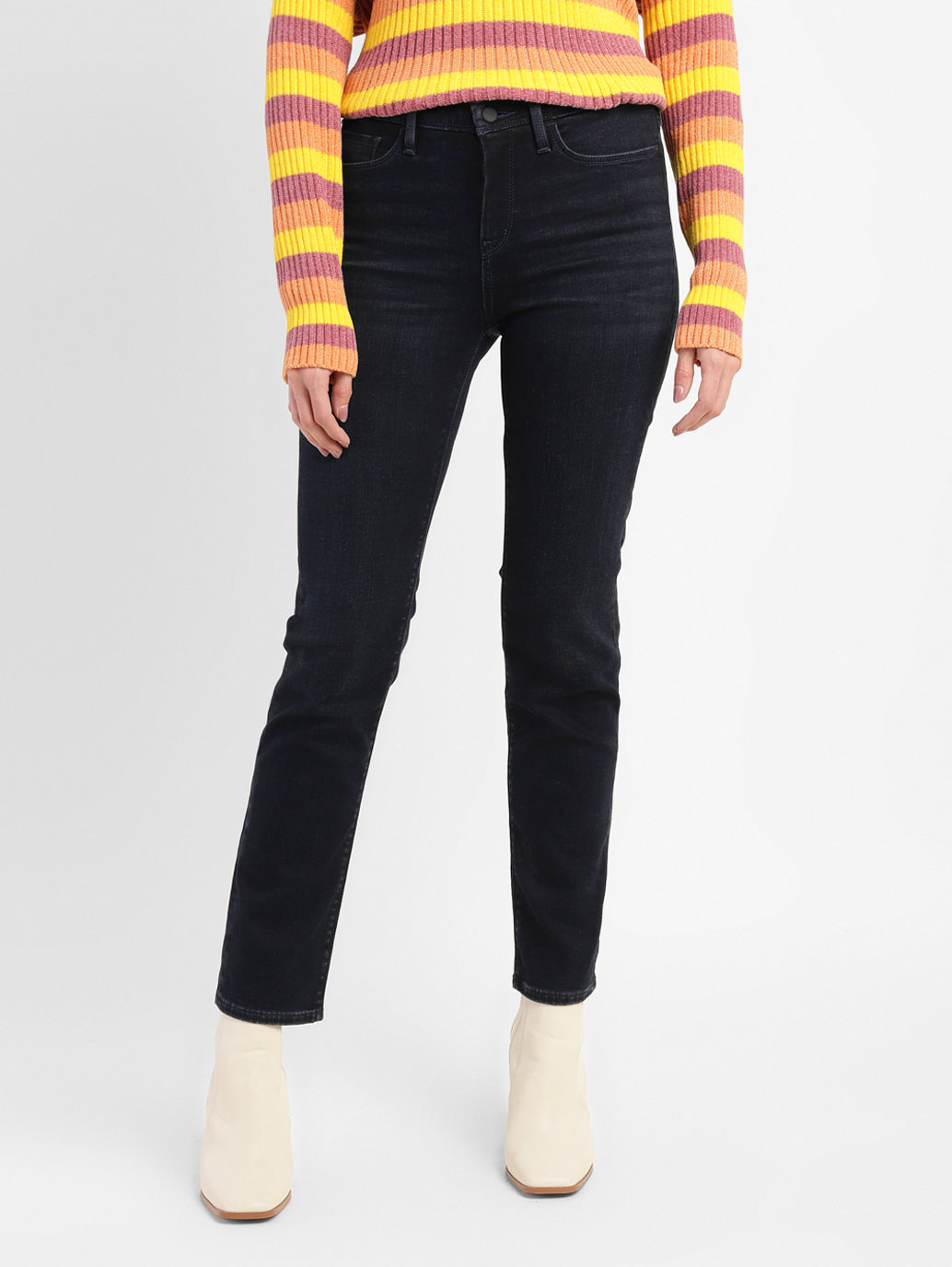 Women's 312 Blue Straight Fit Mid Rise Jeans
