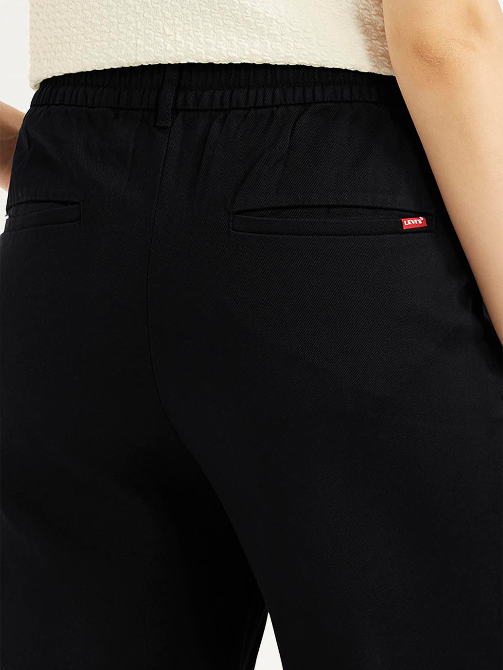 Women's High Rise Black Wide Leg Trousers - 72d840200bd7d43fe63c6f642bb05956 View