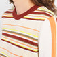 Women's Striped Round Neck Sweater