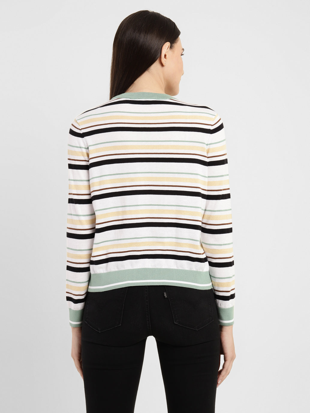 Women's Striped Round Neck Sweater