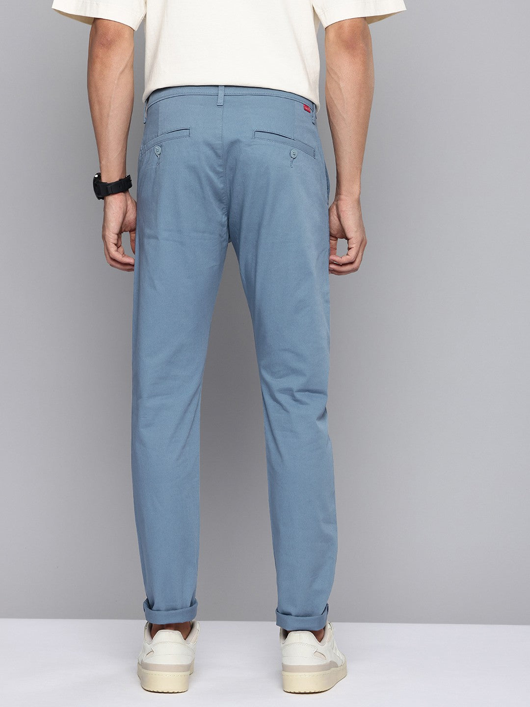 Men's 512 Blue Slim Tapered Fit Trousers - 739a65ed-8cf3-43d1-b2d4-208664ec180b1737115422977-Mens-Blue-Slim-Tapered-Fit-Trousers-9811737115422084-3 View