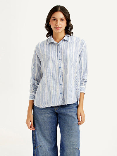Women's Striped Relaxed Fit Shirt