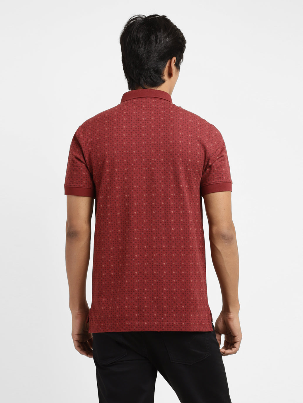 Men's Geometric Print Polo T-shirt