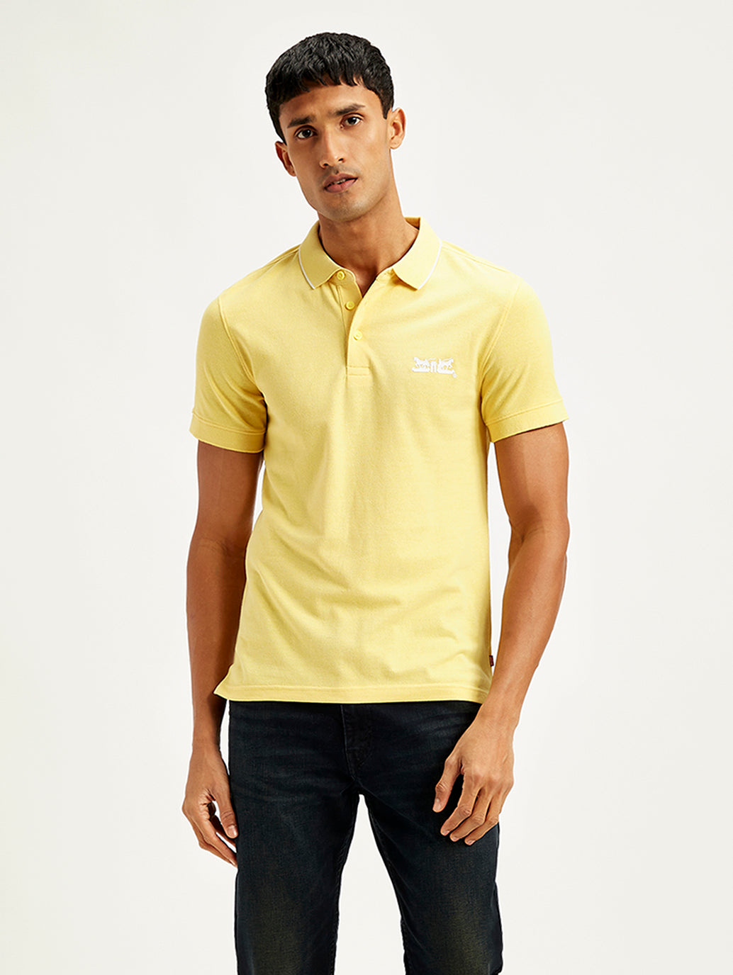 Men's Solid Slim Fit Polo T-Shirt