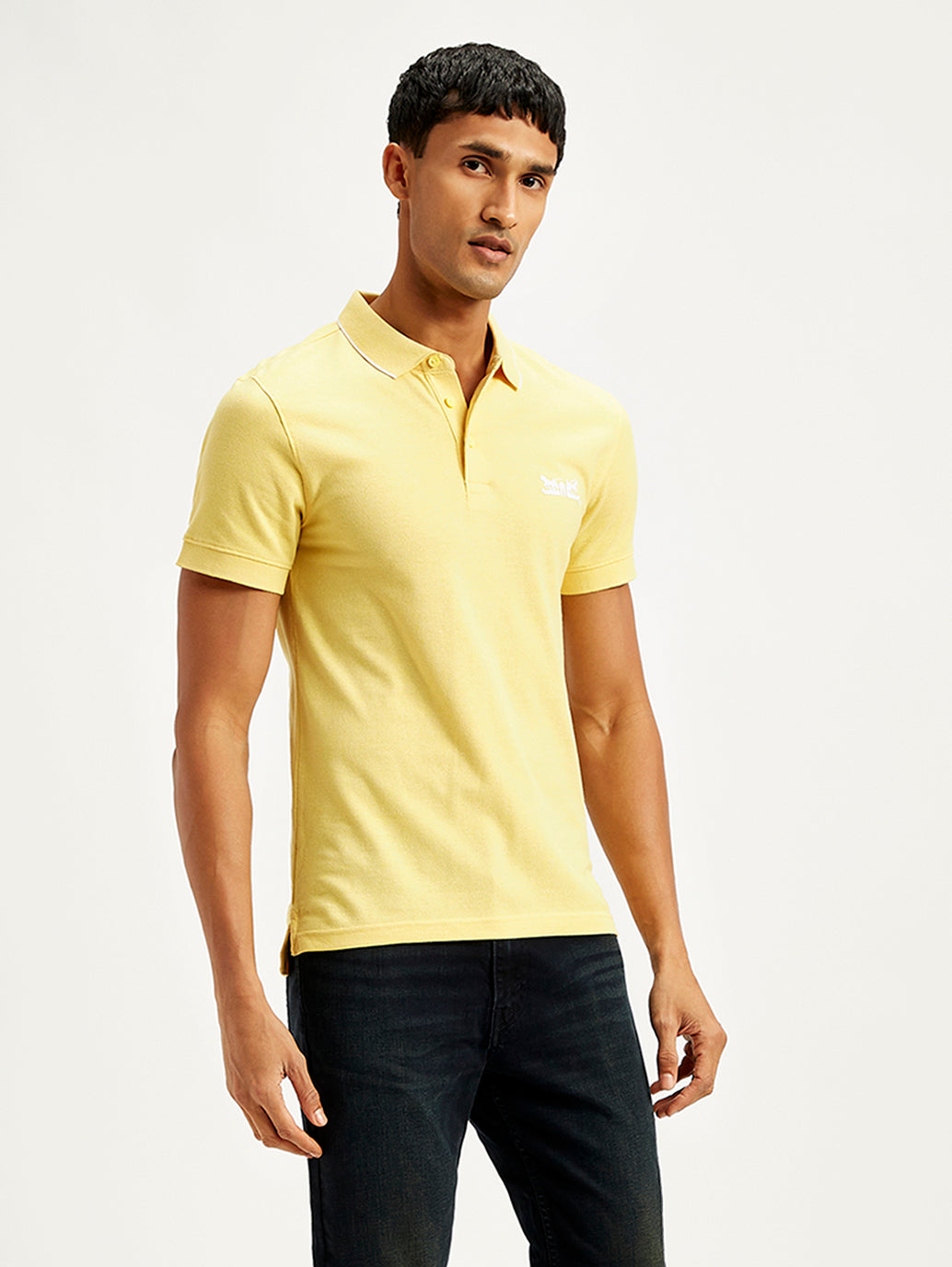 Men's Solid Slim Fit Polo T-Shirt