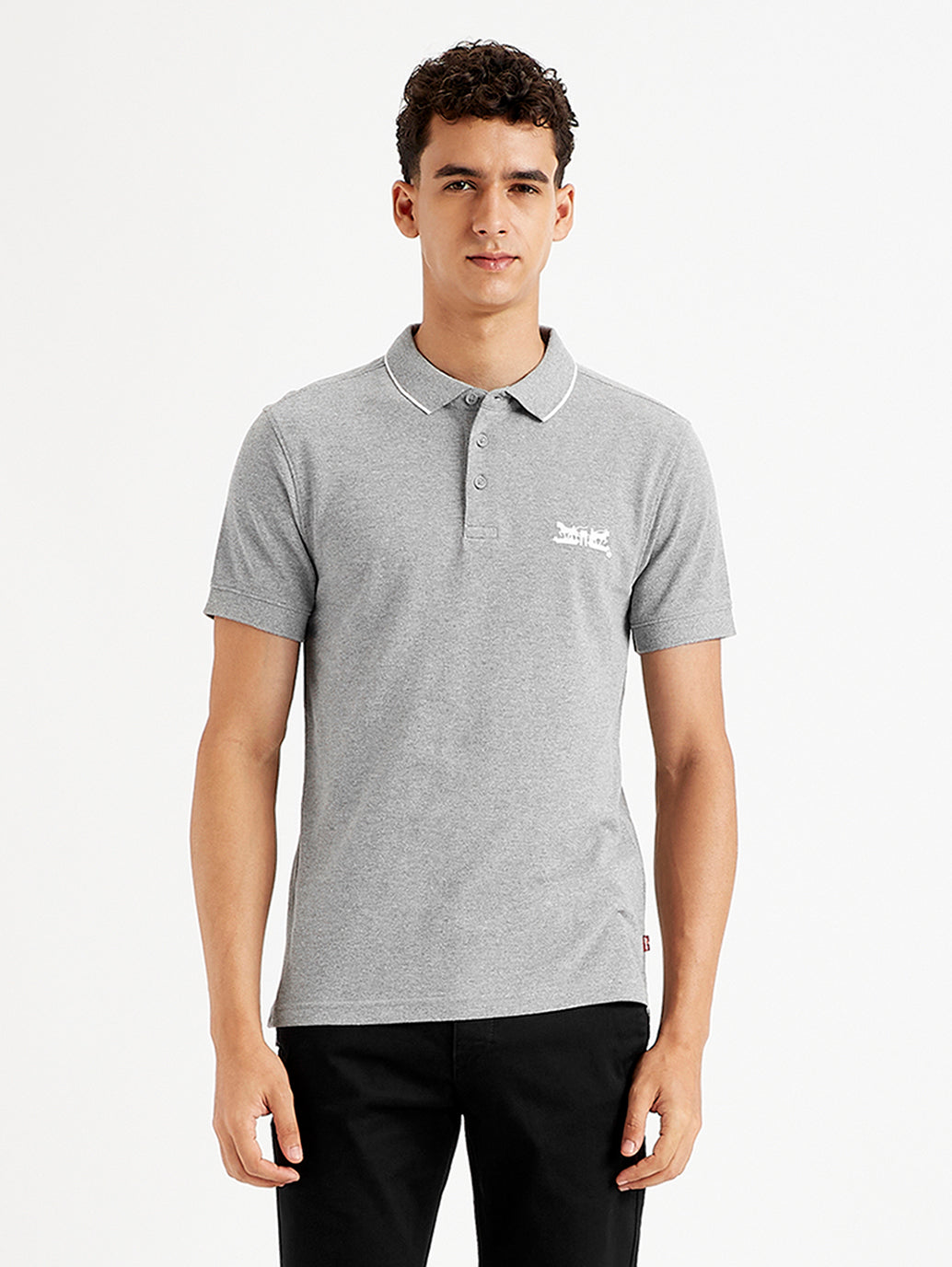 Men's Solid Slim Fit Polo T-Shirt