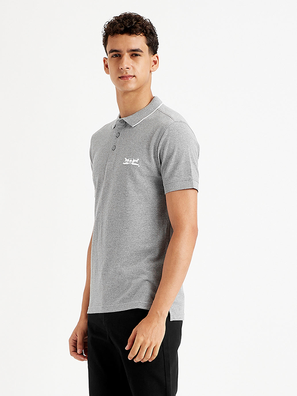 Men's Solid Slim Fit Polo T-Shirt