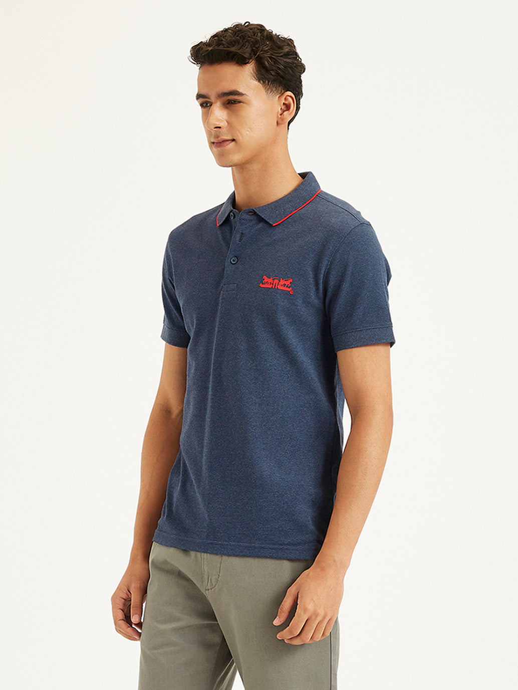 Men's Solid Slim Fit Polo T-Shirt