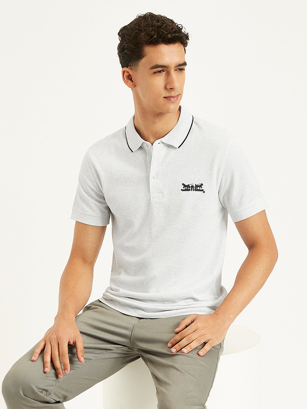 Men's Solid Slim Fit Polo T-Shirt
