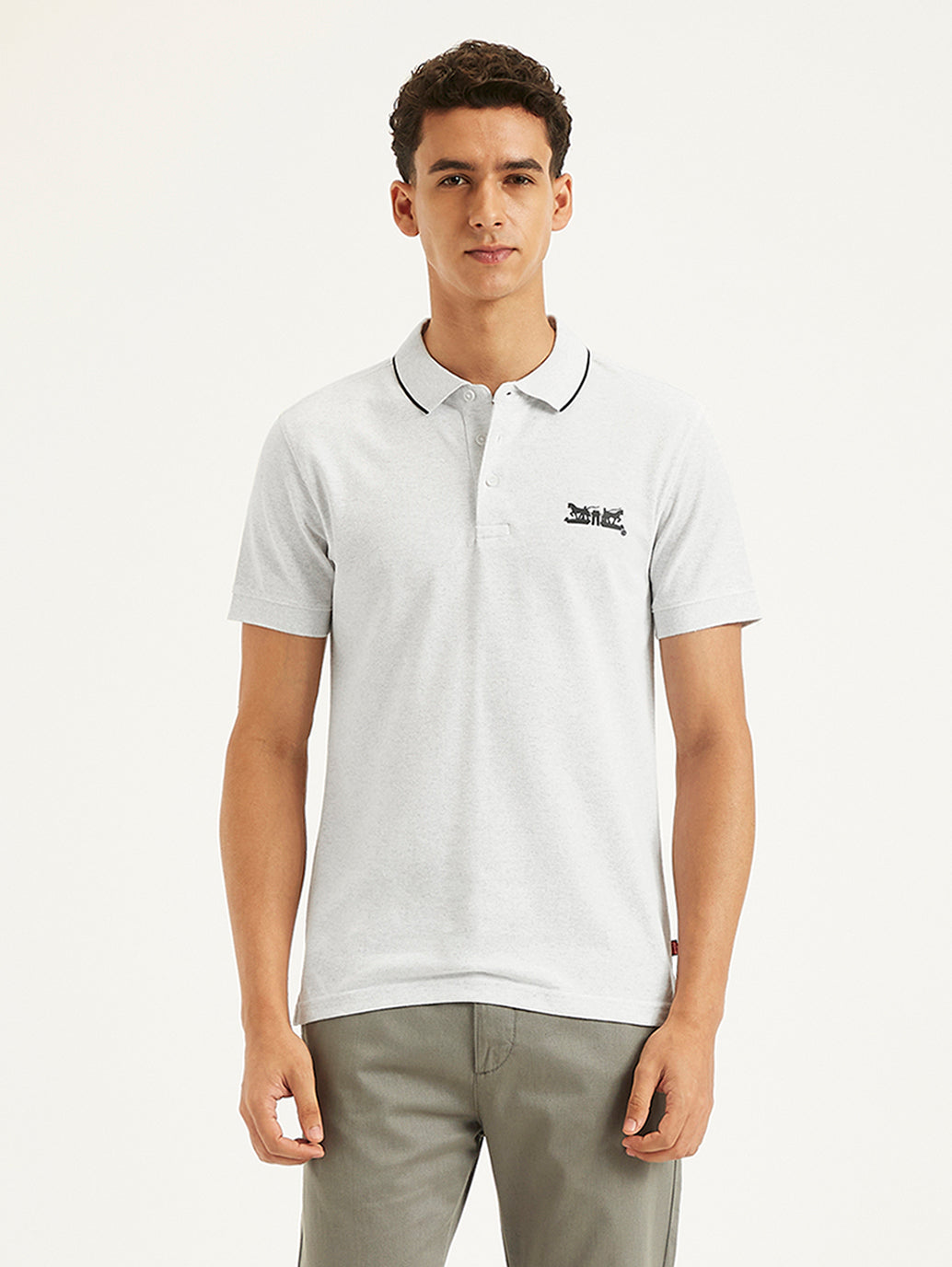 Men's Solid Slim Fit Polo T-Shirt