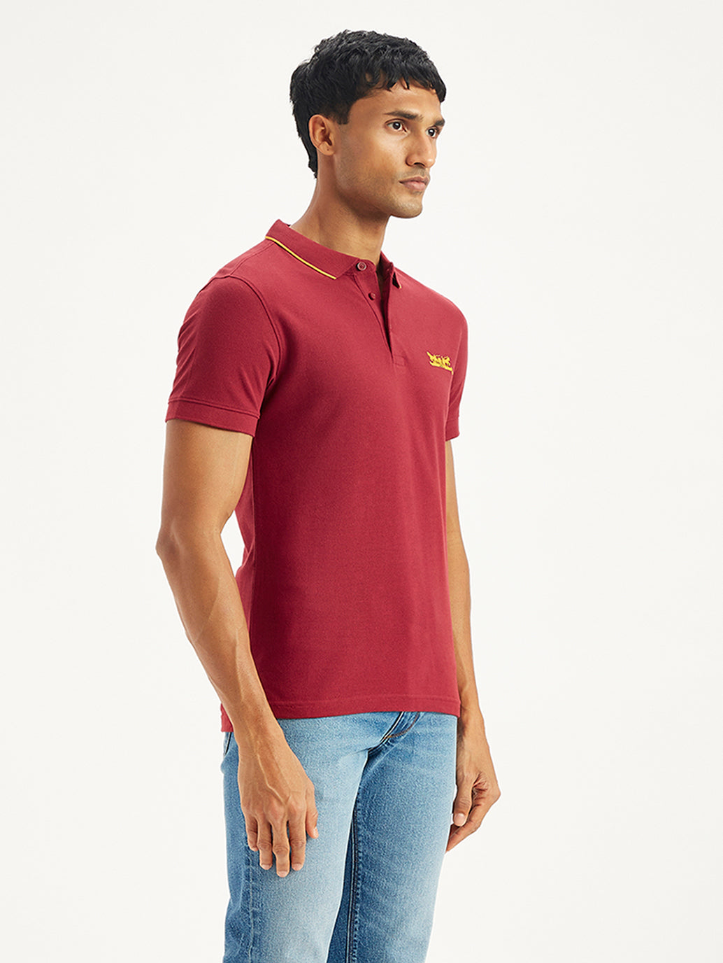 Men's Solid Slim Fit Polo T-Shirt