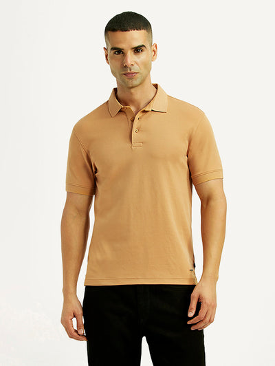 Men's Solid Slim Fit Polo T-shirt