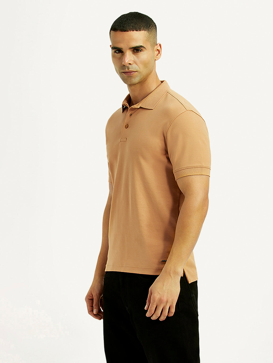 Men's Solid Slim Fit Polo T-shirt - a4a1687e-c592-4549-a018-ab77a3568550 View